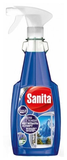 Спрей Sanita для стекол с формулой Антипыль + спирт (фото modal 1)