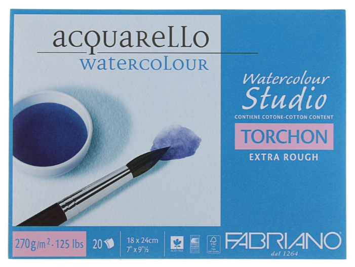 Альбом для акварели Fabriano Watercolour Studio Torchon 24 х 18 см, 270 г/м², 20 л. (фото modal 1)