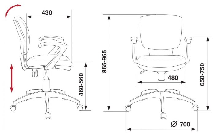 Компьютерное кресло Бюрократ CH-636AXSN (фото modal 25)