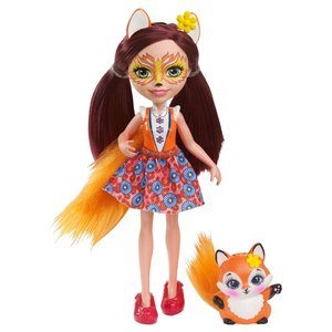 Кукла Enchantimals Фелисити Лис с любимой зверюшкой, 15 см, DVH89 (фото modal nav 1)