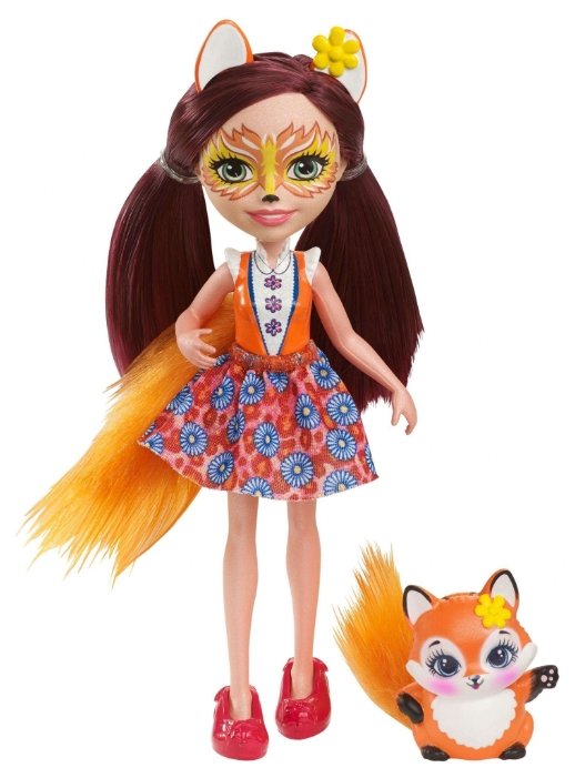 Кукла Enchantimals Фелисити Лис с любимой зверюшкой, 15 см, DVH89 (фото modal 1)
