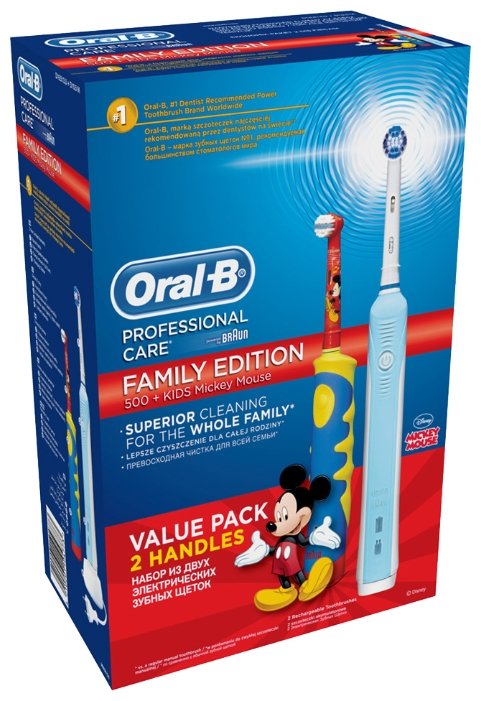 Электрическая зубная щетка Oral-B Professional Care 500 + Kids D10.513K (2017) (фото modal 2)