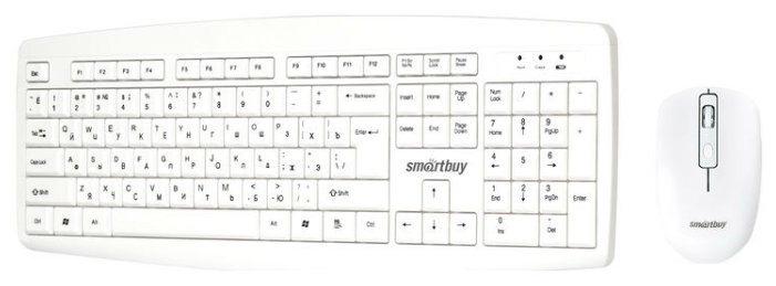 Клавиатура и мышь SmartBuy SBC-212332AG-W White USB (фото modal 2)