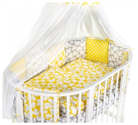 SWEET BABY комплект в овальную кроватку Tenero (8 предметов) (фото modal 4)