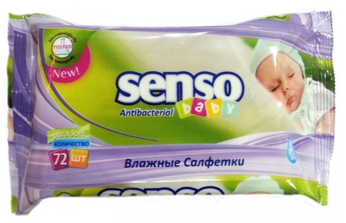Влажные салфетки Senso baby Антибактериальные (фото modal 1)