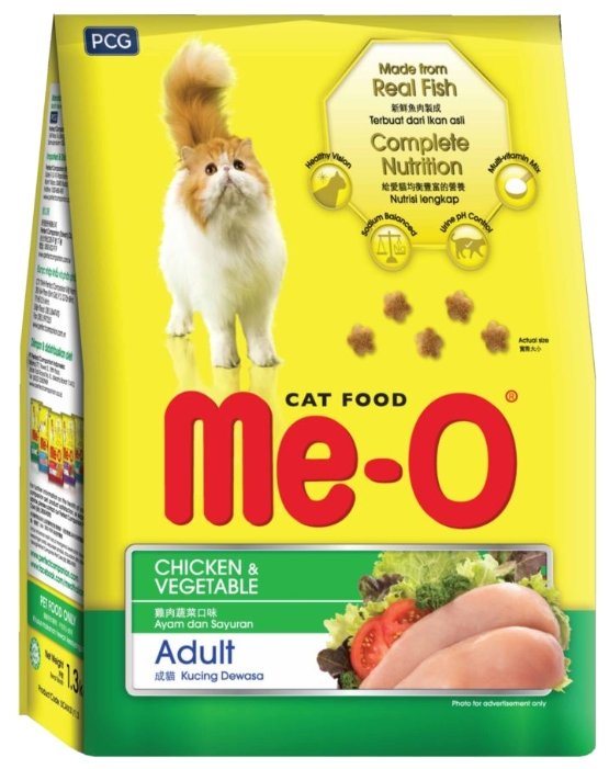 Корм для кошек Me-O Сухой корм - Курица с овощами (фото modal 1)