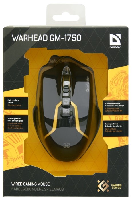 Мышь Defender Warhead GM-1750 Black USB (фото modal 5)