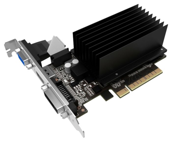 Видеокарта Palit GeForce GT 710 954Mhz PCI-E 2.0 2048Mb 1600Mhz 64 bit DVI HDMI HDCP Silent (фото modal 2)