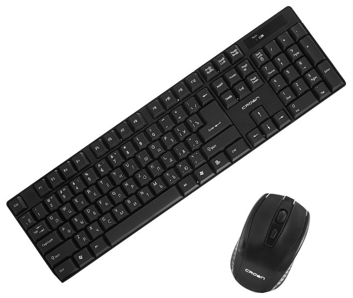 Клавиатура и мышь CROWN CMMK-954W Black USB (фото modal 1)