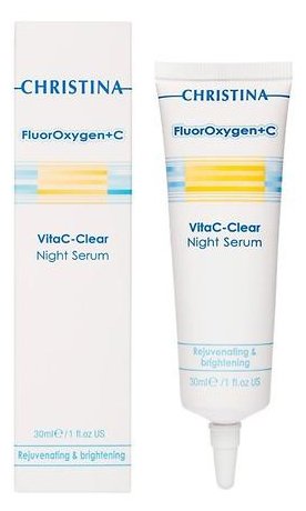 Christina Fluoroxygen+C Vitac-Clear Night Serum Ночная осветляющая сыворотка для лица с витамином С (фото modal 2)