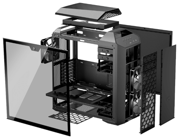 Компьютерный корпус Cooler Master MasterCase MC500P (MCM-M500P-KG5N-S00) w/o PSU Black (фото modal 9)