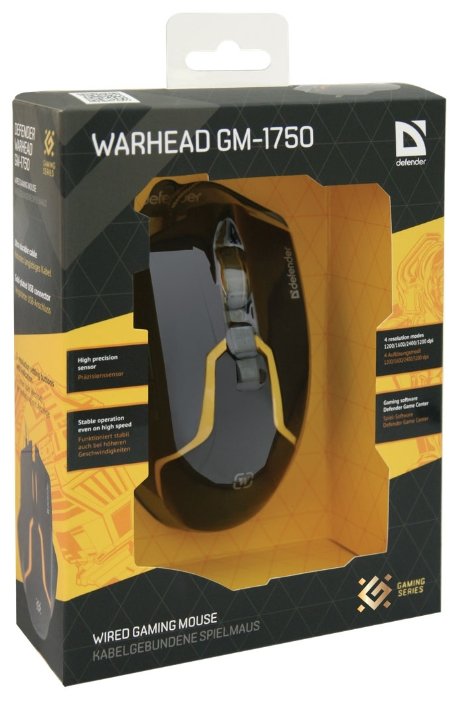 Мышь Defender Warhead GM-1750 Black USB (фото modal 4)