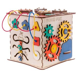 Развивающая игрушка IWOODPLAY Бизикуб без блока электрики (фото modal nav 2)