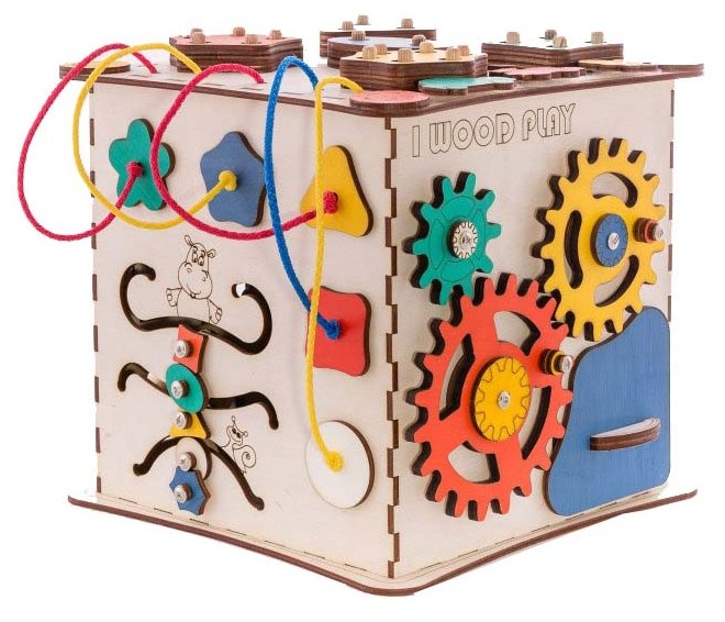 Развивающая игрушка IWOODPLAY Бизикуб без блока электрики (фото modal 2)
