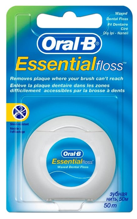 Oral-B зубная нить Essential вощеная (фото modal 1)