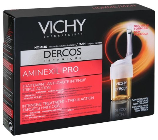 Vichy DERCOS AMINEXIL INTENSIVE 5, средство против выпадения волос для мужчин (фото modal 1)