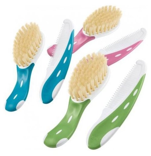 Набор расчесок NUK Baby Brush & Comb цвет в ассортименте (фото modal 1)