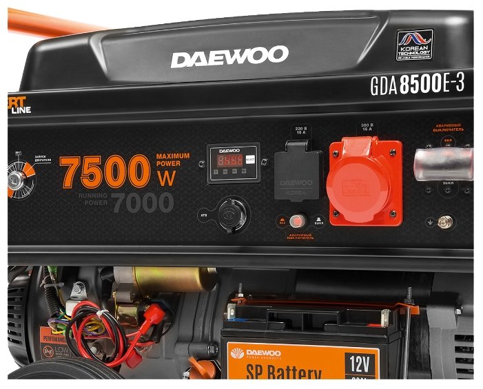 Бензиновая электростанция Daewoo Power Products GDA 8500E-3 (фото modal 4)