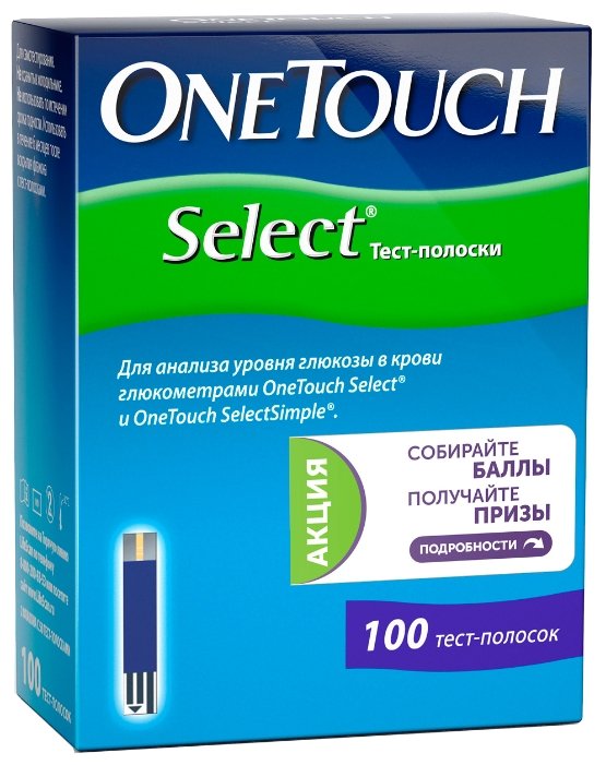 OneTouch тест-полоски Seleсt (фото modal 1)