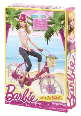 Barbie велосипед с аксессуарами (BDF35) (фото modal 4)