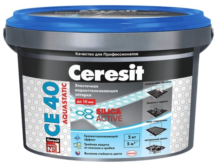 Затирка Ceresit СЕ 40 Aquastatic 2 кг (фото modal 1)