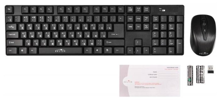 Клавиатура и мышь Oklick 210M Wireless Keyboard&Optical Mouse Black USB (фото modal 5)
