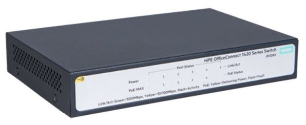 Коммутатор HP OfficeConnect 1420, 5G, PoE+ (32 Вт) (фото modal 2)