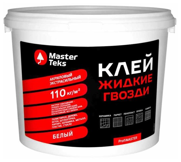 Монтажный клей MasterTeks акриловый Экстрасильный (4.5 кг) (фото modal 1)