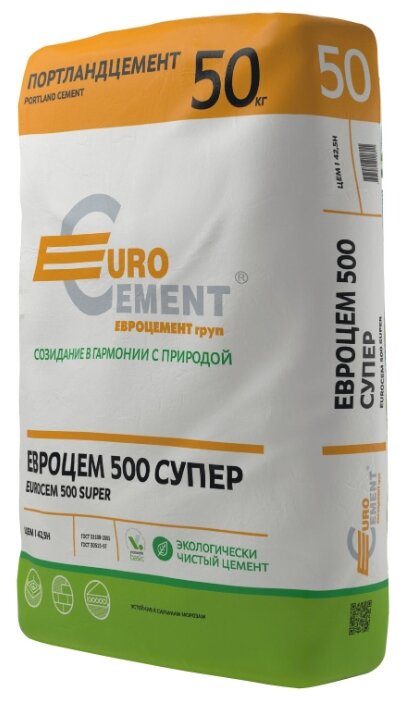 Цемент Евроцемент ЦЕМ I/A-Ш 42.5Н 50 кг. М500 (фото modal 1)