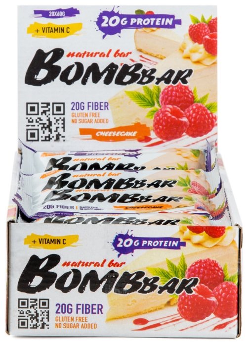 BombBar протеиновый батончик Natural Bar + Vitamin C (60 г)(20 шт.) (фото modal 43)