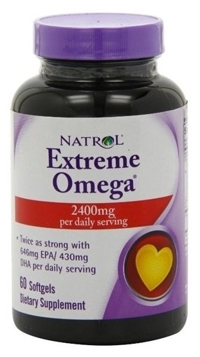 Омега жирные кислоты Natrol Extreme Omega 2400mg (60 капсул) (фото modal 1)