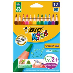 BIC Цветные карандаши Evolution Triangle 12 цветов (8297356) (фото modal nav 1)
