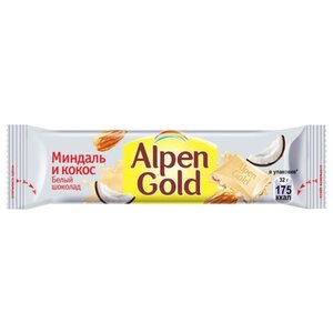 Батончик Alpen Gold миндаль и кокос, 32 г, коробка (фото modal nav 1)