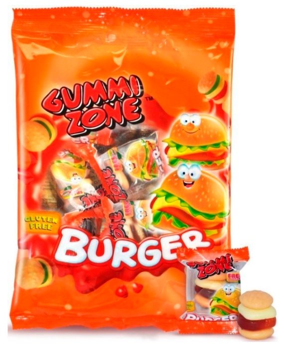 Жевательный мармелад Gummy Zone Burger (11 шт. по 9 г) (фото modal 1)