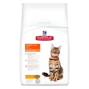 Корм для кошек Hill's (5 кг) Science Plan Feline Adult Optimal Care Chicken (фото modal nav 1)