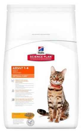 Корм для кошек Hill's (10 кг) Science Plan Feline Adult Optimal Care Chicken (фото modal 1)