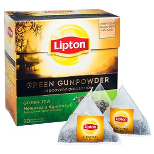 Чай зеленый Lipton Green Gunpowder ароматизированный в пирамидках (фото modal nav 4)