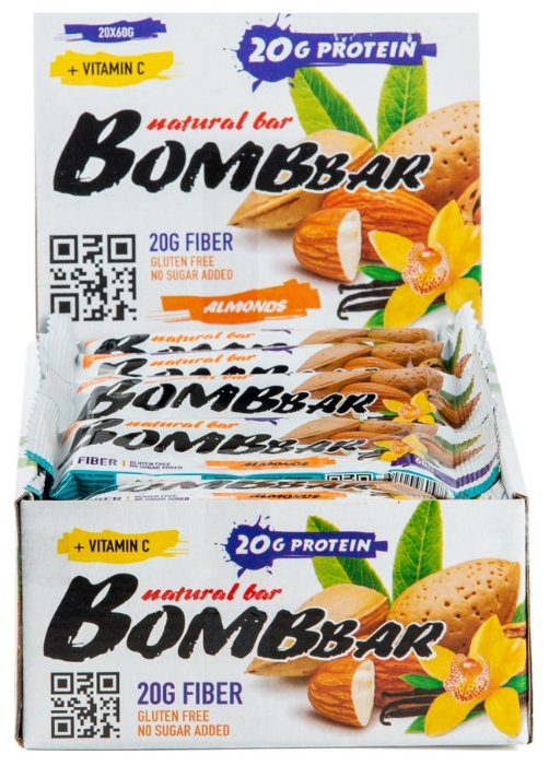 BombBar протеиновый батончик Natural Bar + Vitamin C (60 г)(20 шт.) (фото modal 29)