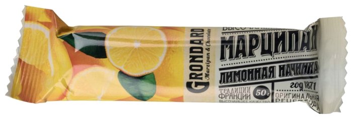 Батончик Grondard марципановый с лимоном, 50 г (фото modal 1)