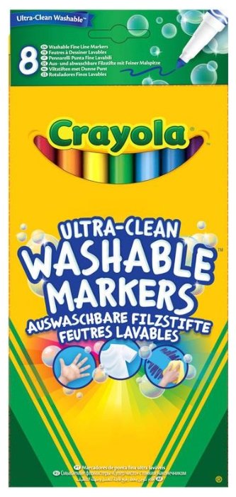 Crayola Фломастеры смываемые 8 шт. (58-8330) (фото modal 1)