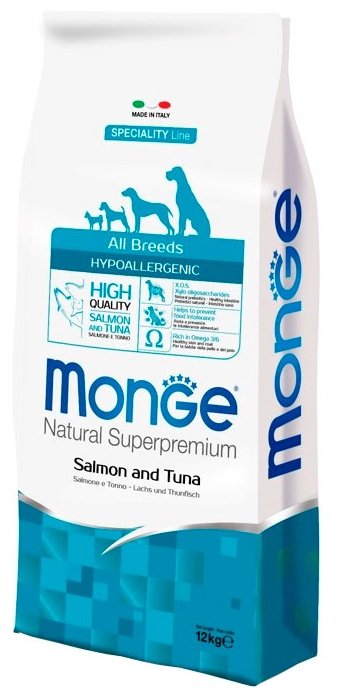 Корм для собак Monge (12 кг) Speciality Line Hypoallergenic – Лосось и тунец (фото modal 1)
