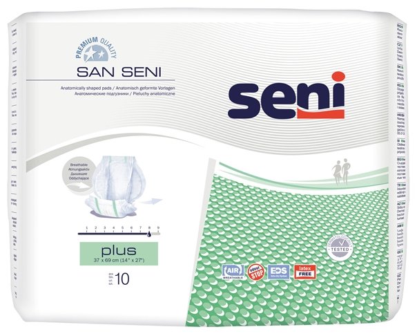 Урологические прокладки Seni San Seni Plus (SE-093-PL10-001) (10 шт.) (фото modal 1)
