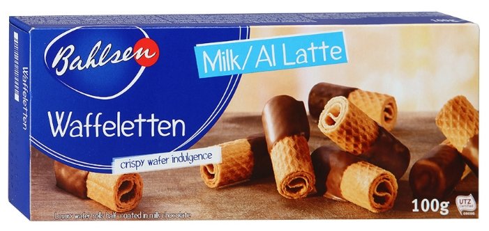 Вафельные трубочки Bahlsen Waffeletten Milk в молочном шоколаде 100 г (фото modal 1)