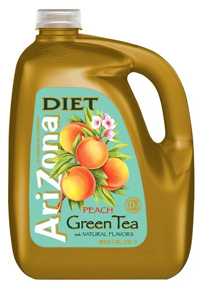 Чай AriZona Diet Peach Green Tea, канистра (фото modal 1)