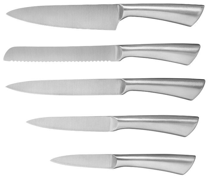 Набор BERKRAFT Silver 5 ножей с подставкой (фото modal 3)