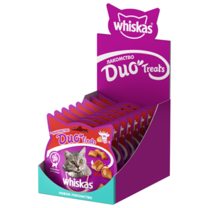 Лакомство для кошек Whiskas Duo Treats c говядиной и сыром (фото modal nav 1)