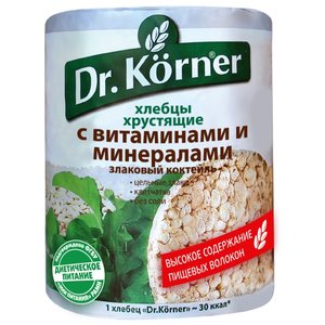 Хлебцы мультизлаковые Dr. Korner злаковый коктейль с витаминами и минералами 100 г (фото modal nav 1)