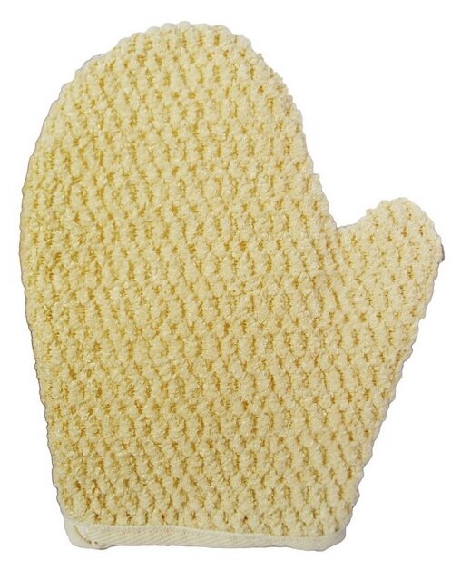 Мочалка Beauty format рукавица мелкого плетения из хлопкового шенилла (58706-7238) (фото modal 1)