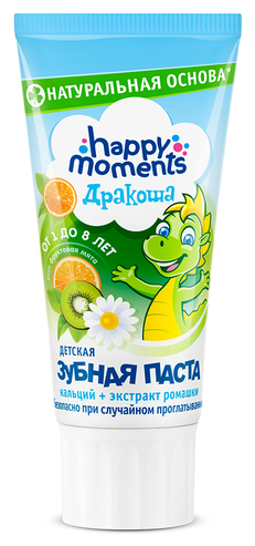 Зубная паста Happy Moments Дракоша со вкусом фруктовой мяты от 1 до 8 лет (фото modal 1)