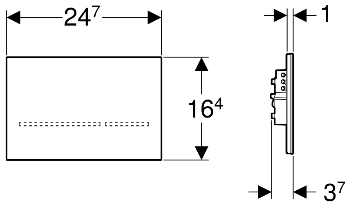 Устройство автоматического смыва GEBERIT 116.092.SG.1 Sigma 80 (фото modal 3)